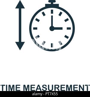 Time Measurement icon. Monochrome style design from measurement collection. UX and UI. Pixel perfect time measurement icon. For web design, apps, soft Stock Vector