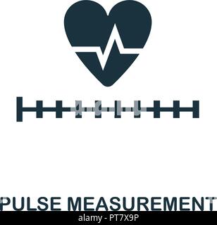 Pulse Measurement icon. Monochrome style design from measurement collection. UX and UI. Pixel perfect pulse measurement icon. For web design, apps, so Stock Vector