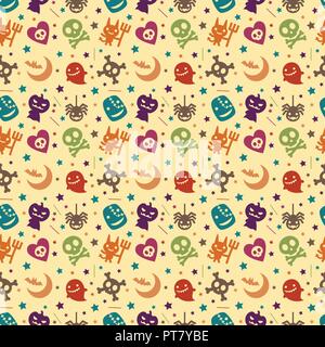 cute hallowen pattern background Stock Vector
