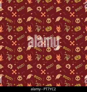 cute hallowen pattern background Stock Vector