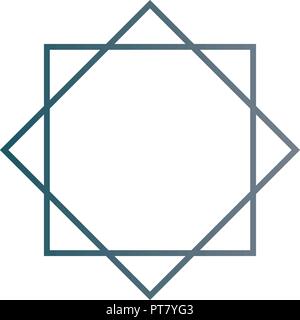 Octagon abstract logo, can be used for both print and web development, isolated on white background Stock Vector