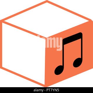 Isometric melody icon, can be used for both print and web development, isolated on white background Stock Vector