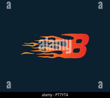 Design Rocket Fire Typeface Alphabet Typography Font Letter Text Stock ...