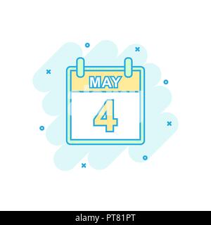 Vector Cartoon May 1 Calendar Icon In Comic Style Calendar Sign Illustration Pictogram Labour Day Agenda Business Splash Effect Concept Stock Vector Image Art Alamy