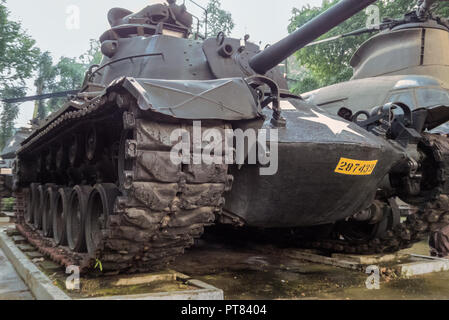 American M48 Patton tank in the War Remnants Museum (Bảo tàng Chứng tích chiến tranh), Ho Chi Minh City, Viet Nam Stock Photo