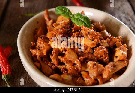 Chicken gyros with hot pepper spices Stock Photo