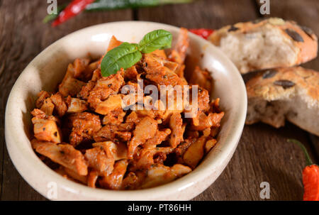 Chicken gyros with hot pepper spices Stock Photo