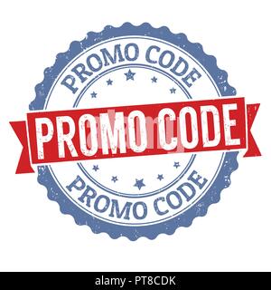Promo code sign or stamp on white background, vector illustration Stock Vector