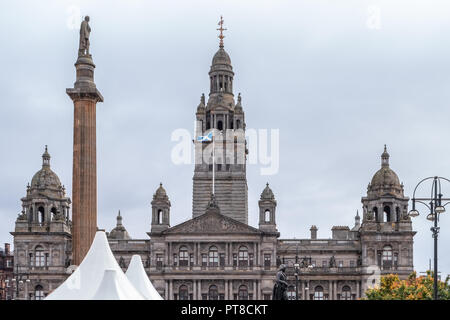 Glasgow, Scotland, UK - September 29, 2018: The City Centre of Glasgow, and the Glasgow City Council Local Authority Buildings. The centre of governme Stock Photo