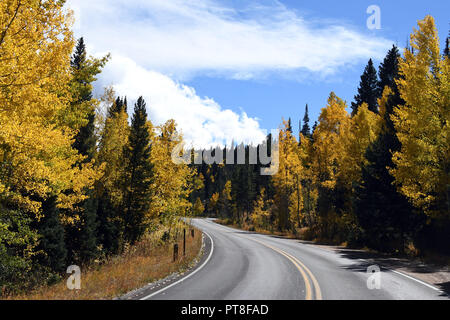 Colorado a winding highway Stock Photo