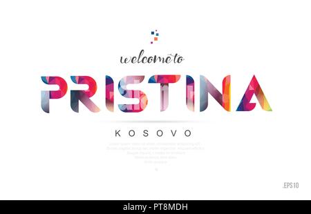 Welcome To Kosovo Word Text Creative Font Design Illustration. Welcome ...
