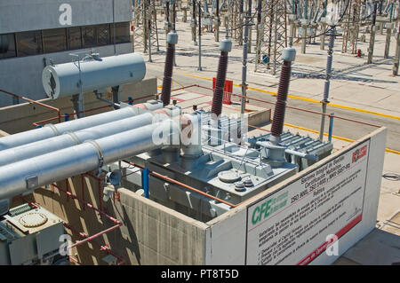 CERRO PRIETO geothermal power plant at Comision federal de electricidad Stock Photo