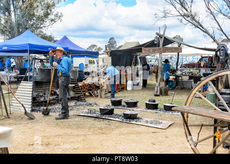 Cooking competition at the Australian Camp Oven Festival 2018, Millmerran, near Toowoomba, Southern Queensland, QLD, Australia Stock Photo