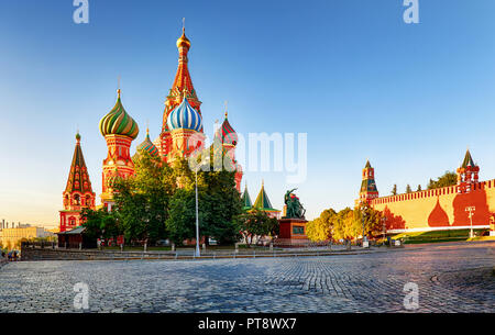 Moscow, St. Basil's Cathedral in Red square, Russia Stock Photo