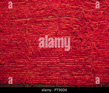 red fabric textured background Stock Photo