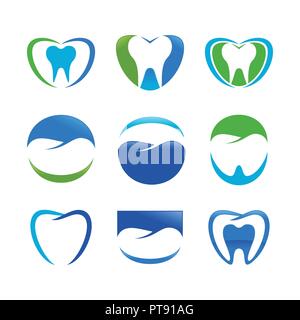 Set of Dental Care Vector Symbol Graphic Logo Design Template Stock Vector