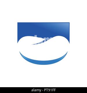 Professional Dental Care Smile Blue Vector Symbol Graphic Logo Design Template Stock Vector