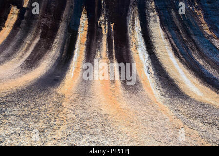 Wave Rock in Hyden a sacred place for the Aborigines in Australia, Western Australia. Stock Photo