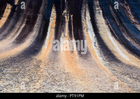 Wave Rock in Hyden a sacred place for the Aborigines in Australia, Western Australia. Stock Photo