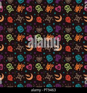 cute hallowen pattern background Stock Vector