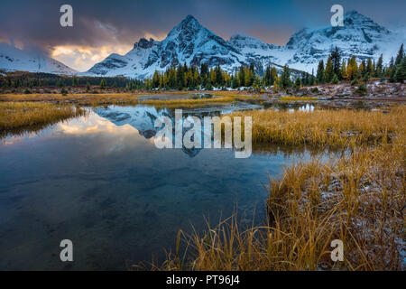 Mount Assiniboine Provincial Park is a provincial park in British Columbia, Canada, located around Mount Assiniboine. The park was established 1922. S Stock Photo