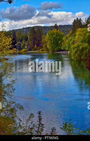 Fall Colors at Drake Park in Bend, Oregon Stock Photo