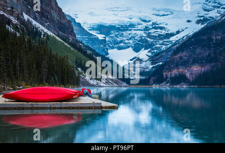 Lake Louise is a glacial lake within Banff National Park in Alberta, Canada