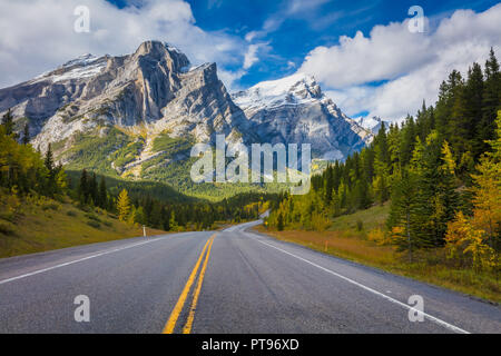 Kananaskis Country is a park system situated to the west of Calgary, Alberta, Canada in the foothills and front ranges of the Canadian Rockies. Stock Photo