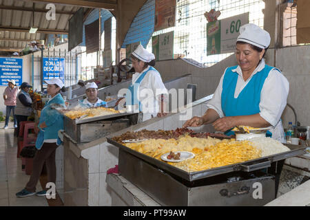 Saint John of Sangolqui food market, Ecuador, Stock Photo