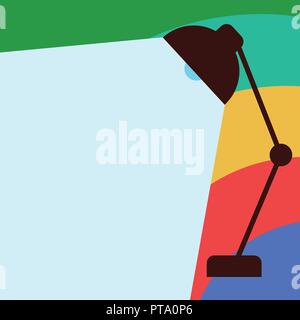Flat design business Vector Illustration concept Empty template copy space Posters coupons promotional material. Table Pendant Lampshade Adjustable wi Stock Vector