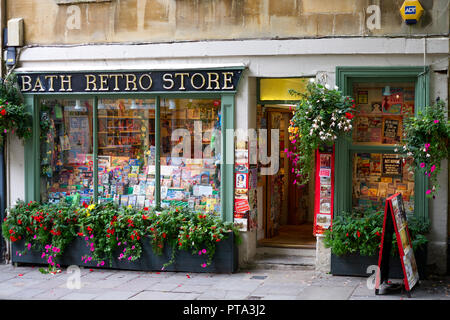 Bath Retro Store. Bath, Somerset, UK Stock Photo