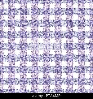 Dotted lattice vector seamless pattern. Abstract dots stripes background. Scottish cell modern texture for for surface design, textile, wrapping paper Stock Vector
