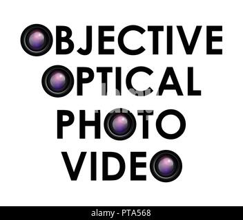 Objective of Photo and Video Cameras Stock Vector