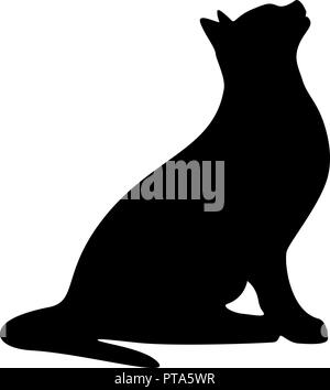Cat Silhouette Vector Illustration Stock Vector
