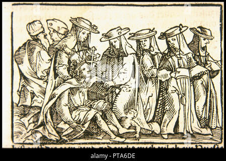 Pope Joan, ca 1545. Creator: Burgkmair, Hans, the Elder (1473-1531). Stock Photo