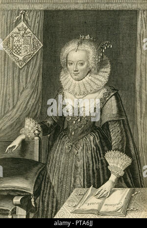 Lady Frances Stewart, Duchess of Richmond and Lennox (1647-1702), ca 1663. Creator: Anonymous. Stock Photo