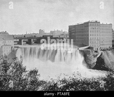 Genesee Falls, Rochester, New York State, USA, c1900.  Creator: Unknown. Stock Photo