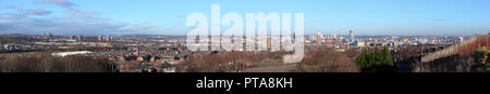 Leeds Skyline Panorama from Beeston Stock Photo