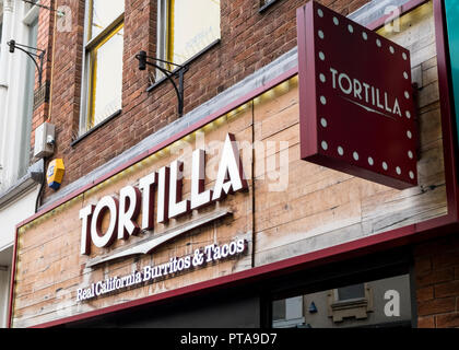 Tortilla restaurant, Nottingham, England, UK Stock Photo