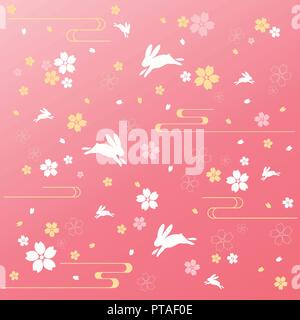 Pattern background design in Japanese style for wallpaper decoration Stock Vector