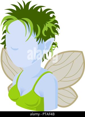 Fairy Avatar People Icon Stock Vector