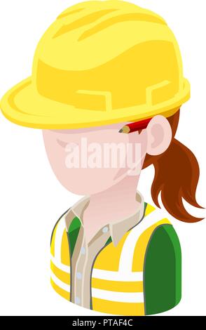 Contractor Avatar People Icon Stock Vector