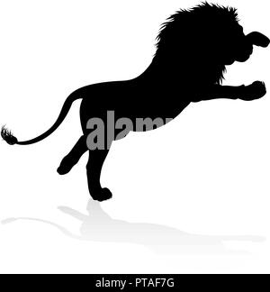 Lions Silhouette Stock Vector