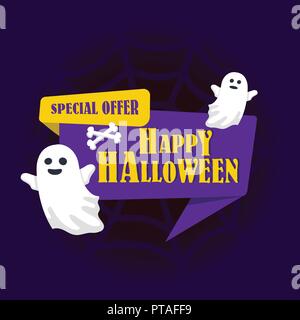 Halloween special offer sale off poster design vector illustration Stock Vector