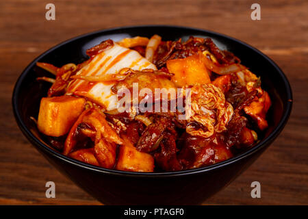 Kimchi with beef and sauce Stock Photo