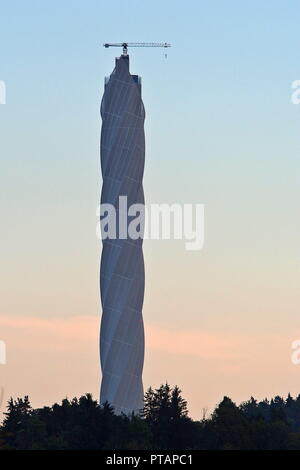 Thyssenkrupp elevator test tower in Rottweil, Germany Stock Photo