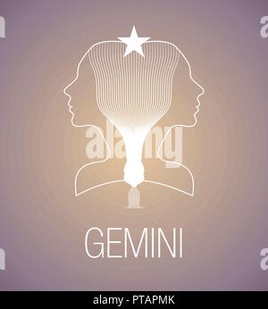 Zodiac Sign. Gemini. Vector Illustration Stock Vector