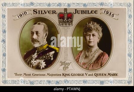 'Silver Jubilee 1910-1935, May 6th - King George V and Queen Mary', 1935. Creator: Unknown. Stock Photo