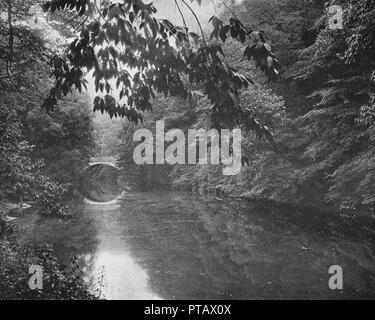 On Wissahickon Creek, Fairmount Park, Philadelphia, USA, c1900.  Creator: Unknown. Stock Photo