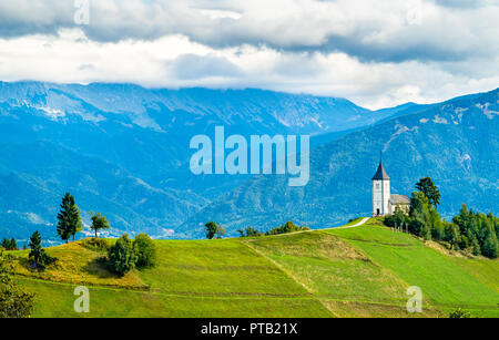 Saints Primus and Felician Church in Jamnik village, Slovenia Stock Photo